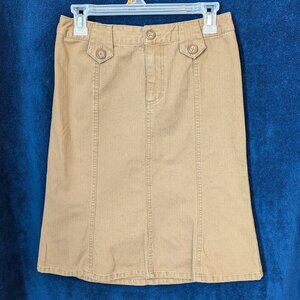 Mossimo knee-length khaki skirt size 4